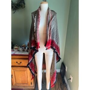 Red, Black, Gray Marc New York Andrew Marc Cardigan Duster One Size